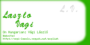 laszlo vagi business card