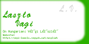 laszlo vagi business card